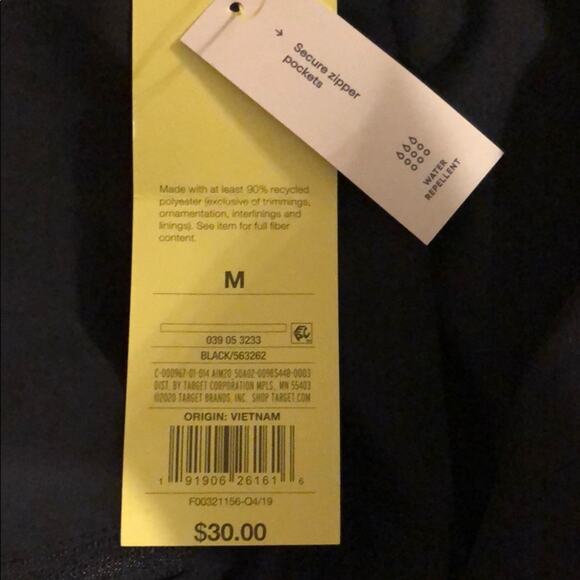 All in motion Kids Windbreaker, Black, Size M, NWT - Picture 6 of 6